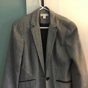 Coldwater Creek women's Gray jacket with black detail size 8
